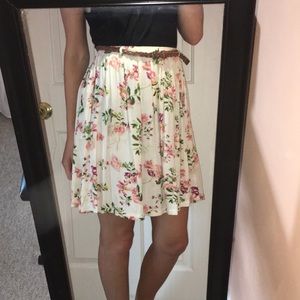 F21 Belted Floral skirt